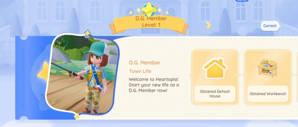 Heartopia DG Member Levels